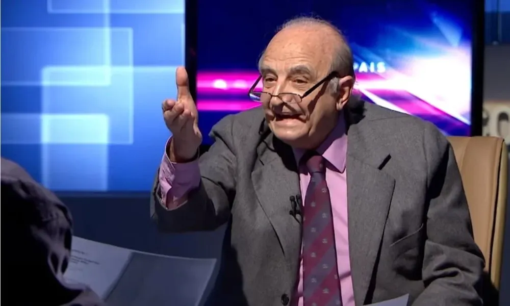 Federico Fasano durante un debate televisivo con Héctor Amodio Pérez en 2015