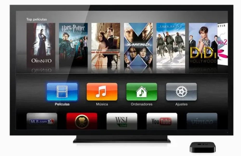 Actualmente, la compañía de Cupertino ofrece su AppleTV, que no es un televisor sino un receptor digital multimedia, que permite reproducir en la TV contenido de iTunes, Youtube, Vimeo, iCloud, entre otros