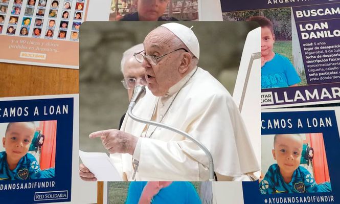 El papa Francisco habló del caso Loan Peña: Una de las hipótesis es que se lo llevaron para extraerle los órganos