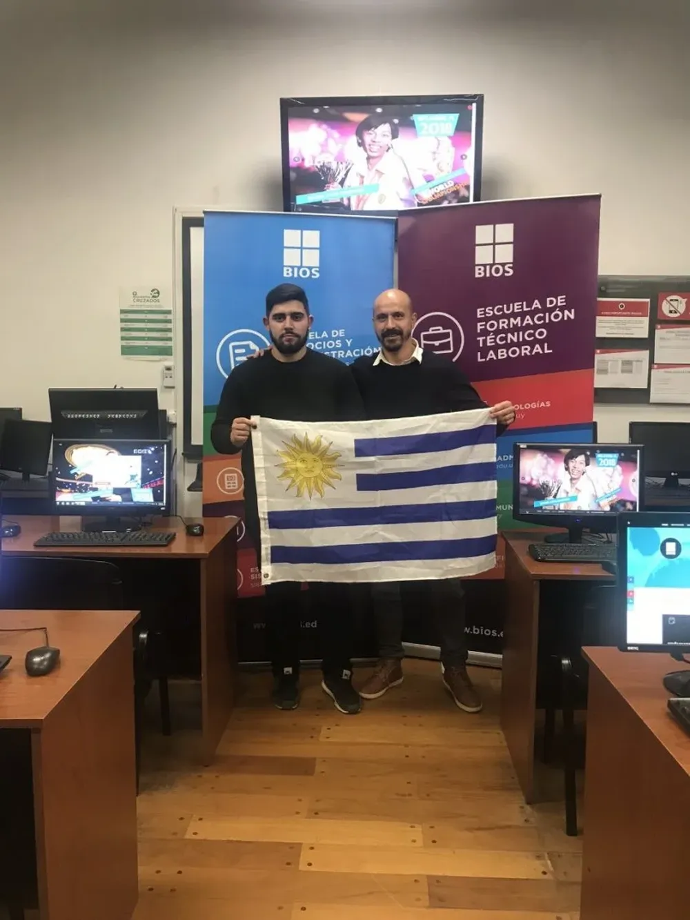 Giovanni Armentano y Milton Santos previo al viaje a Estados Unidos.