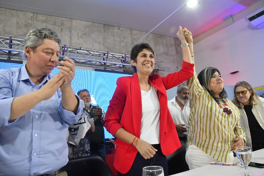 Verónica Piñeiro en el lanzamiento de su campaña en La Huella de Seregni