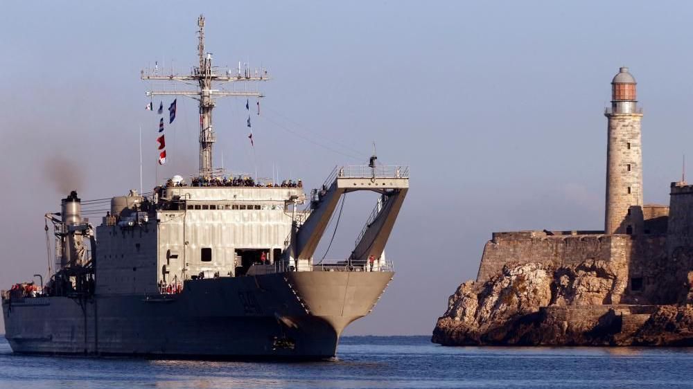 Dos buques de la Marina mexicana llegaron a La Habana.
