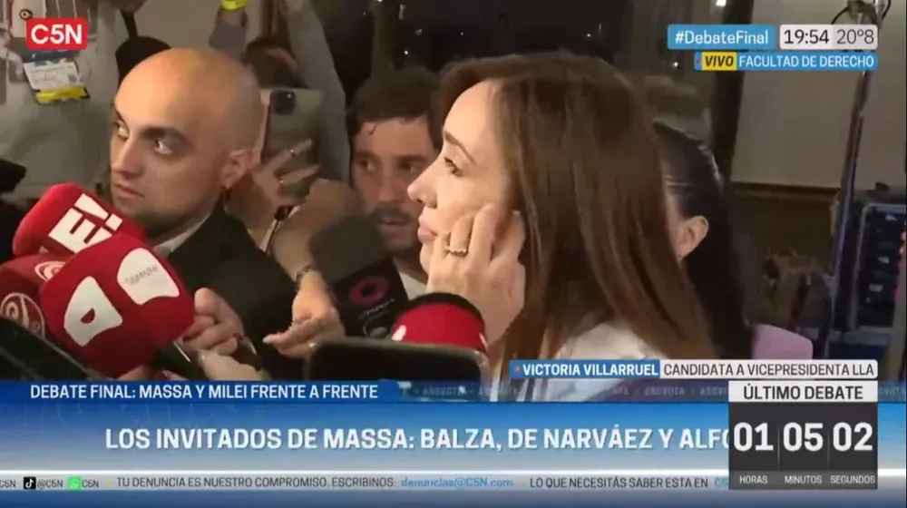 Victoria Villarruel en rueda de prensa