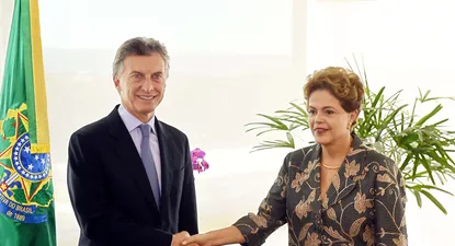 Mauricio Macri y Dilma Rousseff.