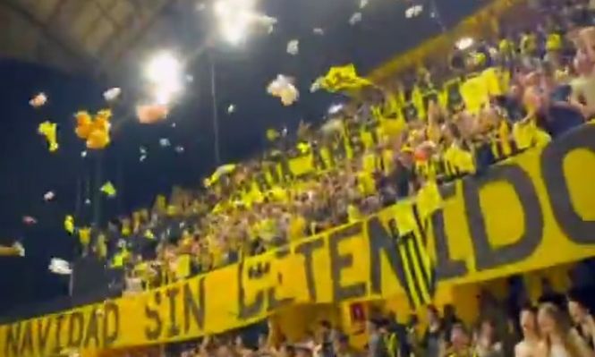 Lluvia de peluches en el Palacio Peñarol