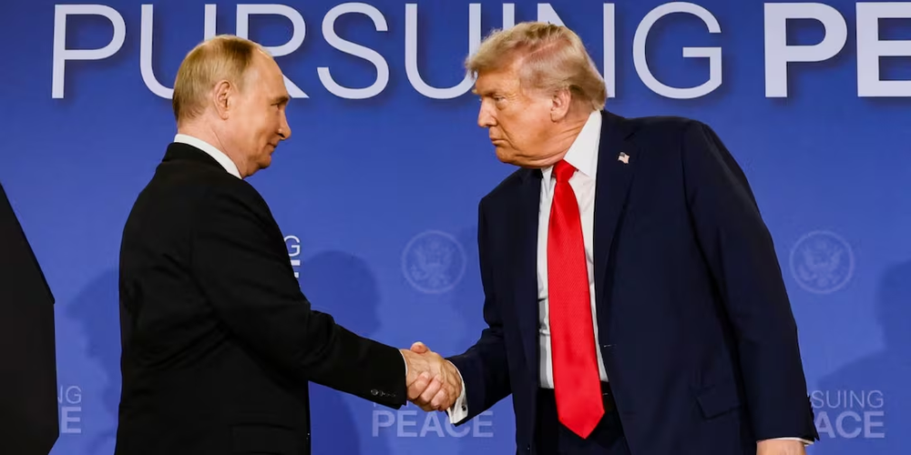 El presidente ruso Vladimir Putin y el presidente de Estados Unidos, Donald Trump.