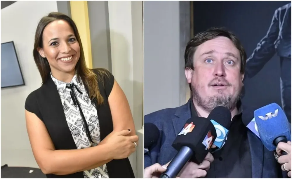 La periodista Patricia Madrid y el presidente de APU, Fabián Cardozo