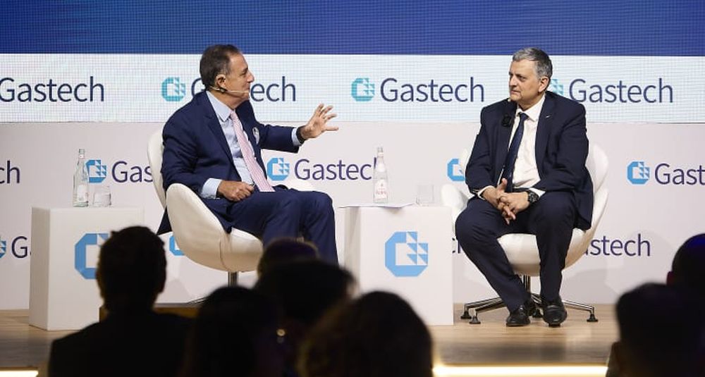 Horacio Marin, CEO de YPF, en el evento Gastech