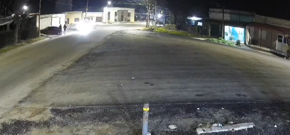 Segundos antes del accidente en el que dos personas terminaron heridas