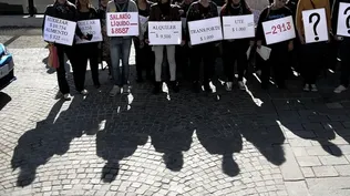 Martes 01- Trabajadores de Fuecys protestan en la puerta de Punta Carretas Shopping.