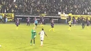 Washington Aguerre y Hulk en Peñarol vs Mineiro