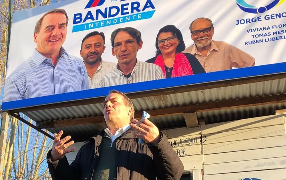 Mario Bandera durante la campaña por la Intendencia de Paysandú