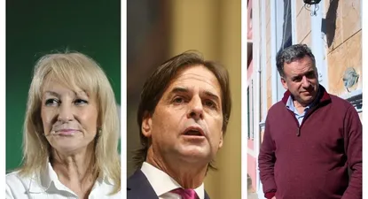 Carolina Cosse, Luis Lacalle Pou y Yamandú Orsi
