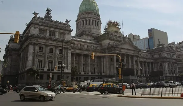 Argentina- Vista general del Congreso argentino en Buenos Aires