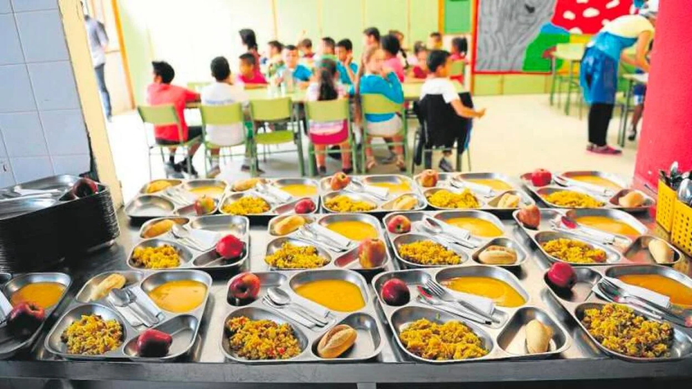 Comedor en una escuela de España