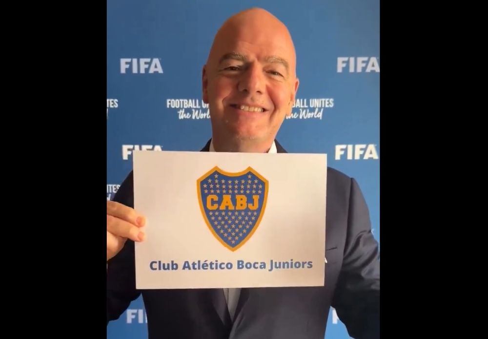Gianni Infantino felicitó a Boca Juniors