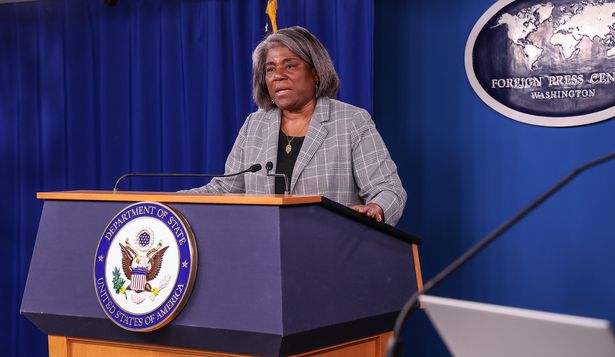 La embajadora de EEUU en la ONU, Linda Thomas-Greenfield, habló con la prensa en el inicio de la Asamblea General de las Naciones Unidas