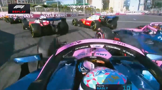 Franco Colapinto chocó a su compañero de equipo Pierre Gasly y a Lando Norris en Bakú: mirá el video