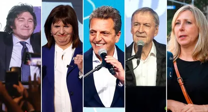Los cinco candidatos a presidente de Argentina