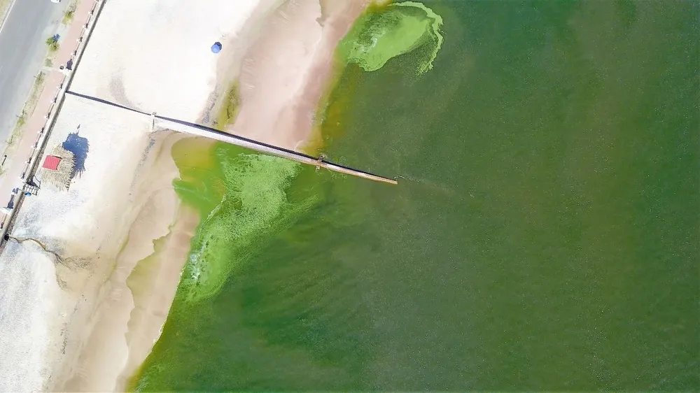 Una de las playas de Piriápolis, el lunes 12