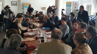 Representantes de gobierno, sindicatos y cámaras empresariales durante una reunión del Consejo Superior Tripartito del sector privado en 2016.