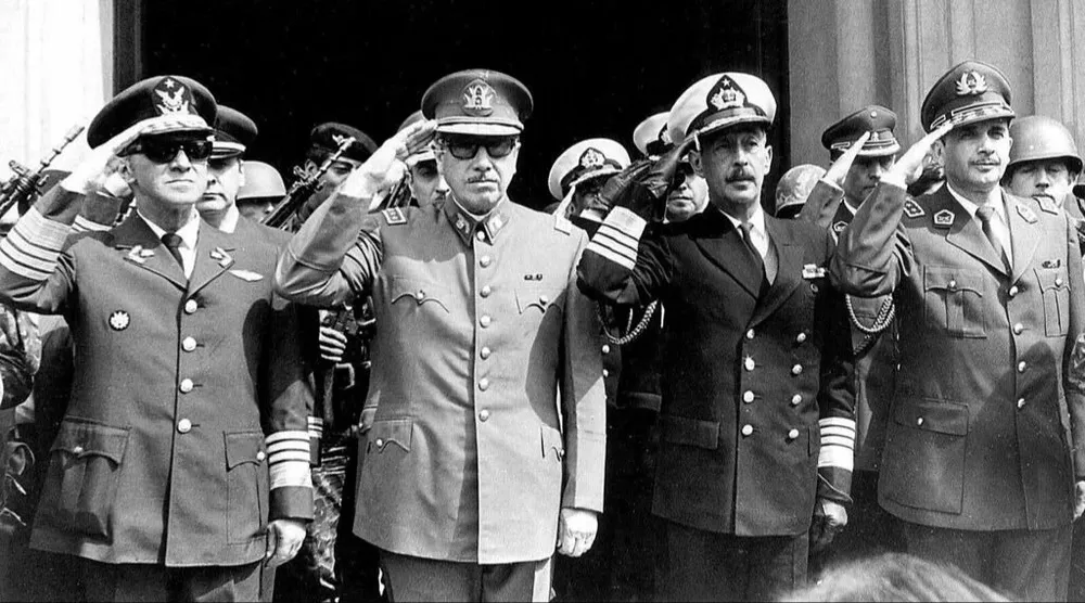 La junta militar que derrocó a Salvador Allende el 11 de setiembre de 1973 en Chile.