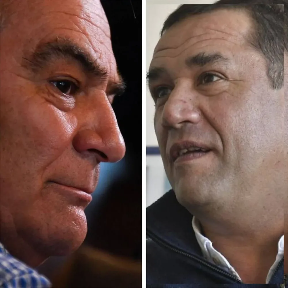 A la izquierda el intendente de Durazno, Carmelo Vidalín, y a la derecha el senador blanco Sebastián Da Silva