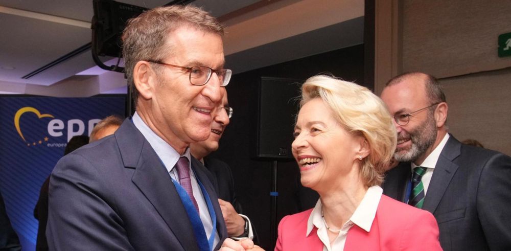 Alberto Nuñez Feijóo y Ursula Von der Leyen,
