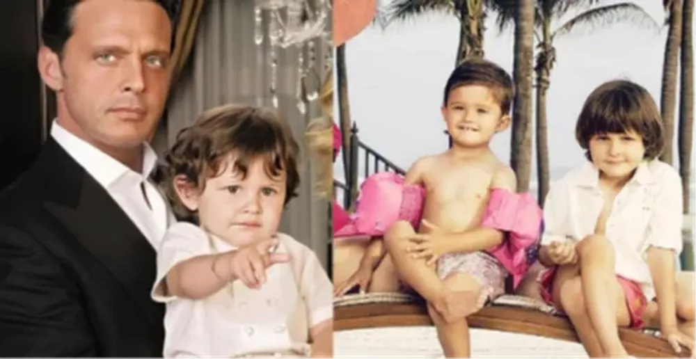 Luis Miguel y sus hijos con María Carámbula