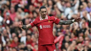 Festejo de Darwin Núñez ante Southampton
