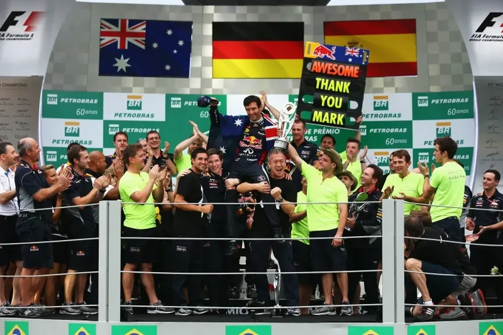 El australiano Webber se despidió de la Fórmula 1 a lo grande.