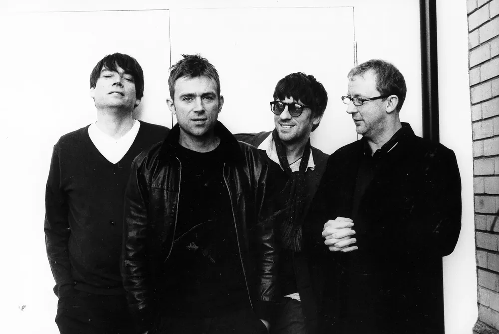 La banda completa: Alex James, Damon Albarn, Graham Coxon y Dave Rowntree (izq. a der)