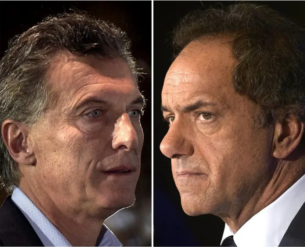 Mauricio Macri (Cambiemos) y Daniel Scioli (Frente para la Victoria)