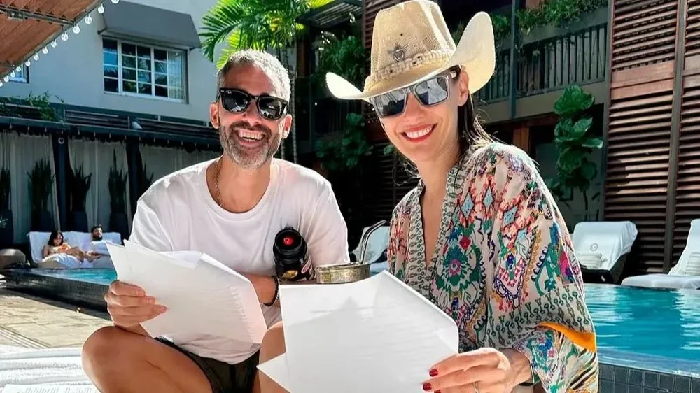 Pampita en la previa del evento