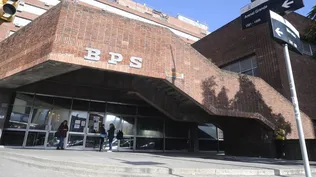 Edificio del BPS sobre calle Colonia en Montevideo.