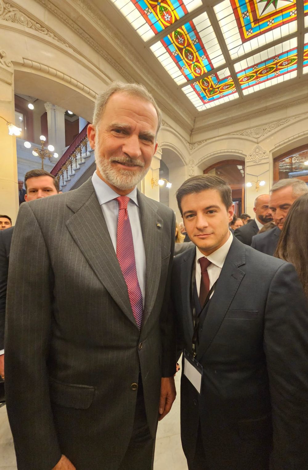 El rey de España, Felipe VI, con Fernando Abella