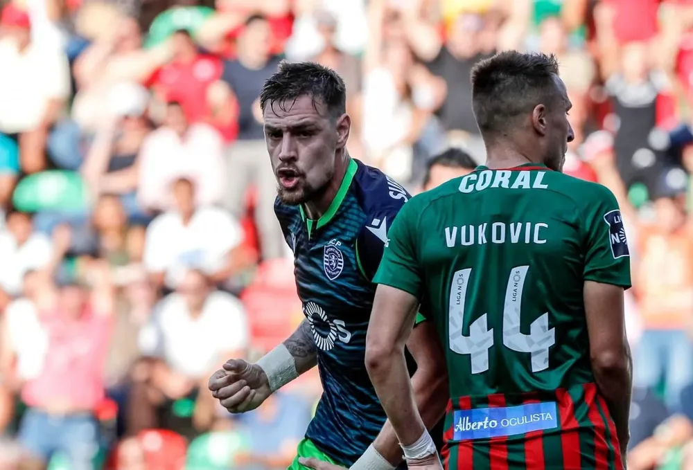 Sebastián Coates anotó el gol de Sporting ante Marítimo