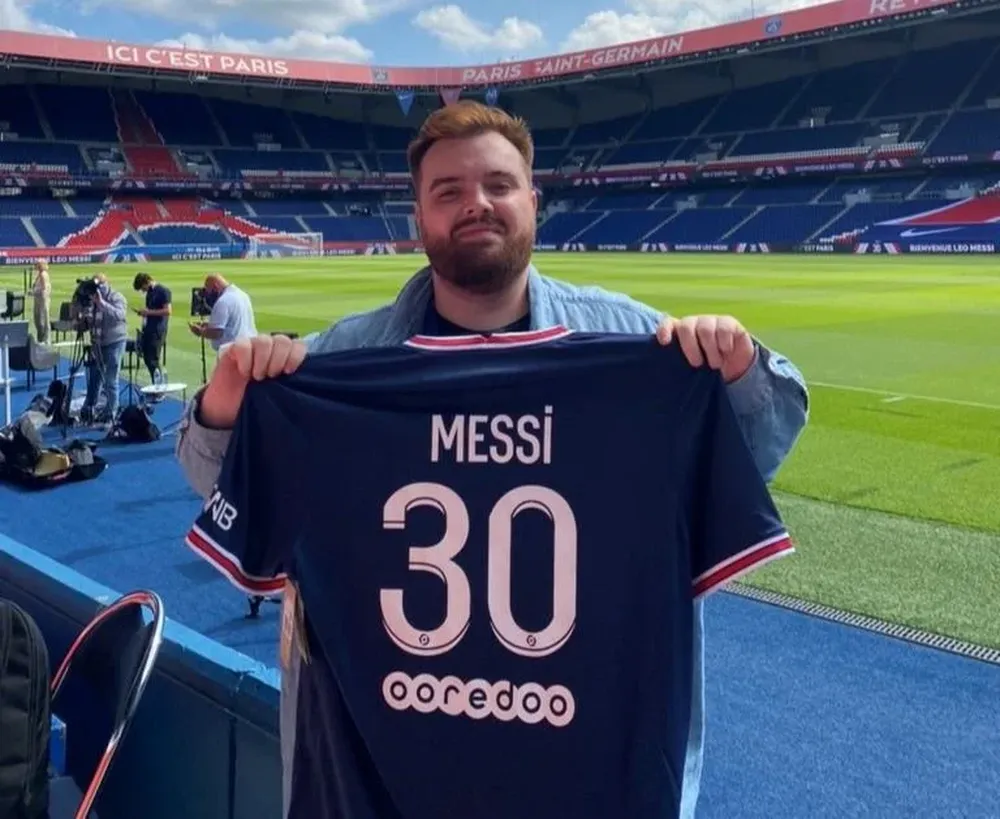 Ibai Llanos con la 30 de Messi