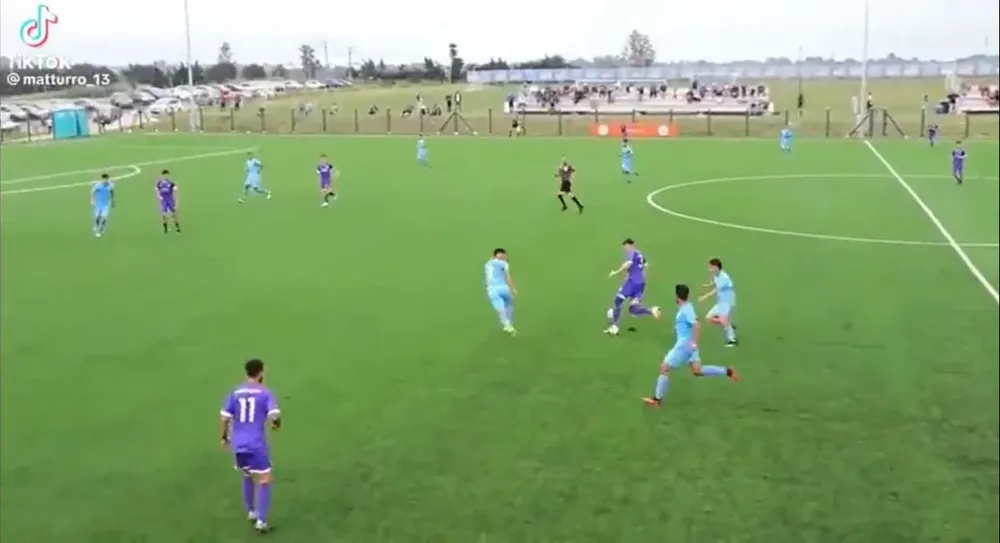 Goles de Matturro en las juveniles de Defensor