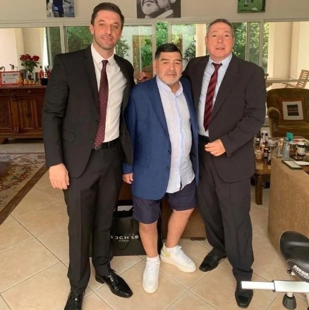 Morla con Maradona en la Casa Rosada