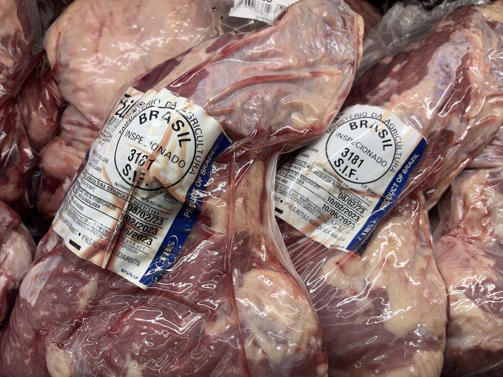 Carnes vacunas exportadas por Brasil.