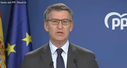 Alberto Núñez Feijóo, en su comparecencia tras romper con Vox