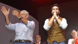 Robert Silva y Andrés Ojeda en el acto de cierre el fin de semana pasado