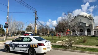 Patrullero policial en una recorrida por La Cruz de Carrasco. (Archivo)