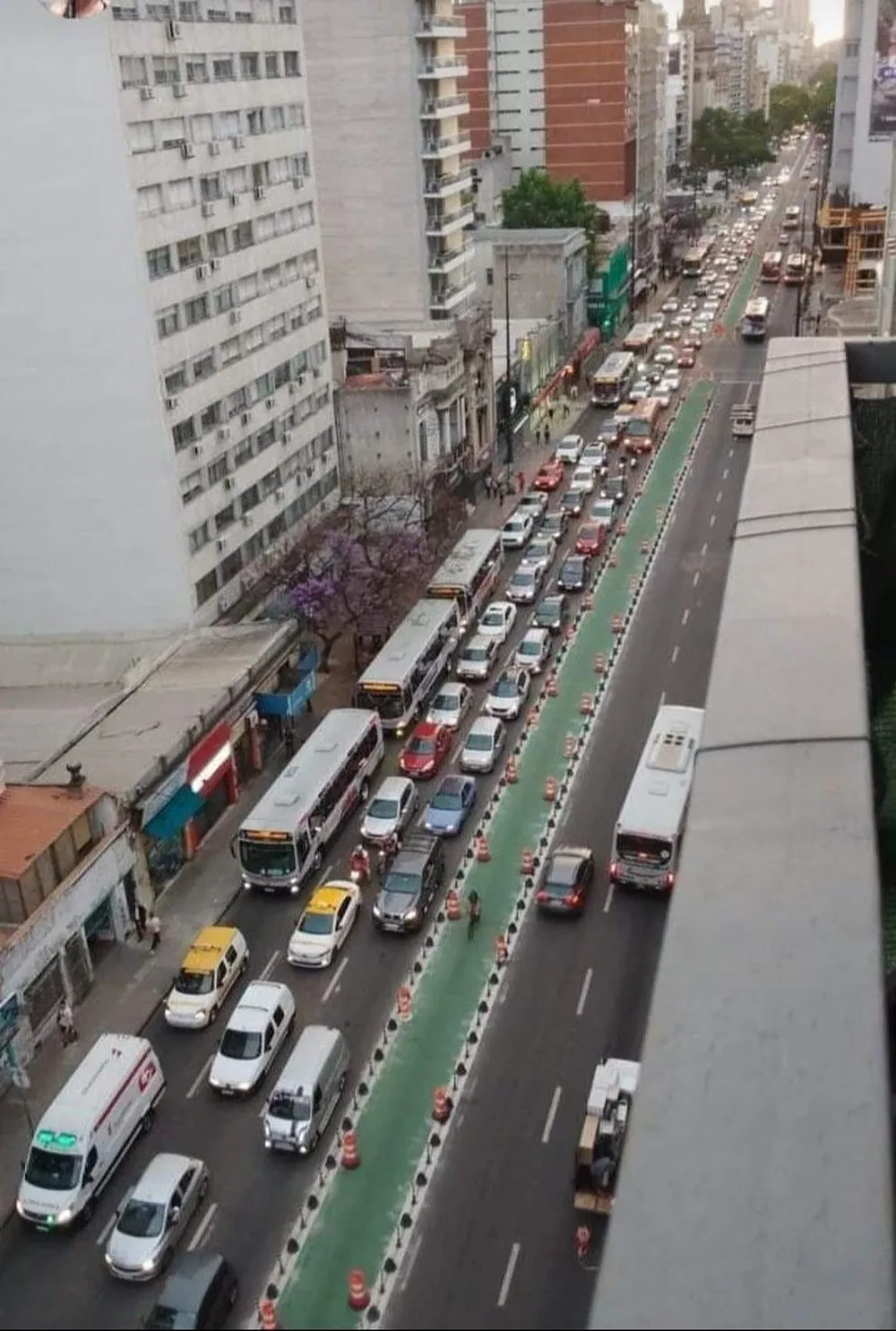 Foto viralizada de la ciclovía
