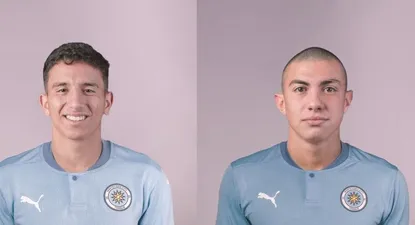 Santiago Cartagena y Axel Pérez con la camiseta de City Torque