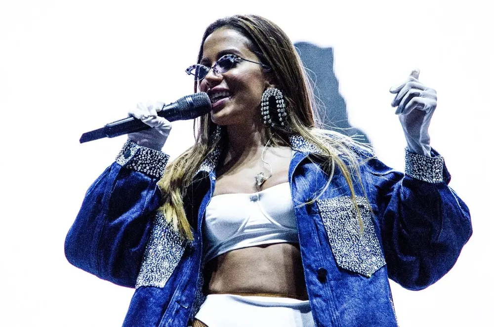 Anitta en el show que encabezó en Punta del Este en 2020