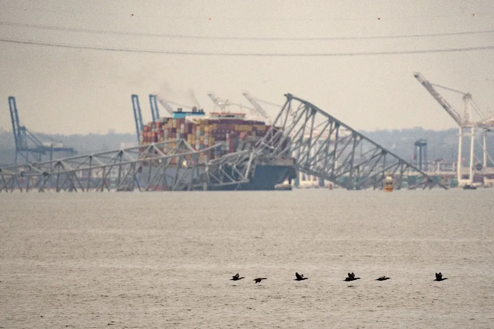 Así quedó el puente de Baltimore que colapsó