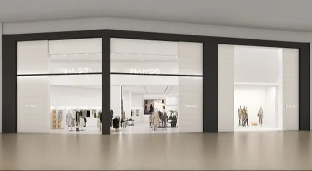 Fachada de tienda Mango, que abrirá su primer local en Uruguay