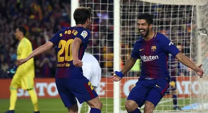 Sergi Roberto y Luis Suárez